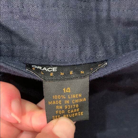 Grace Elements 100% linen full A-line skirt Womans size 14 - Picture 5 of 6